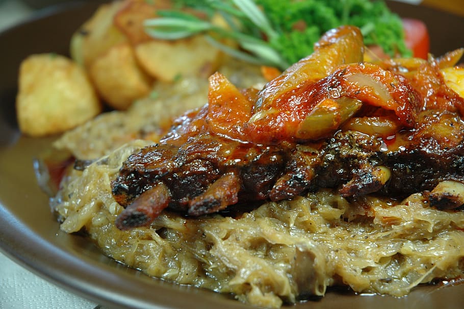 spare ribs, meat, dinner, food, food and drink, ready-to-eat HD wallpaper