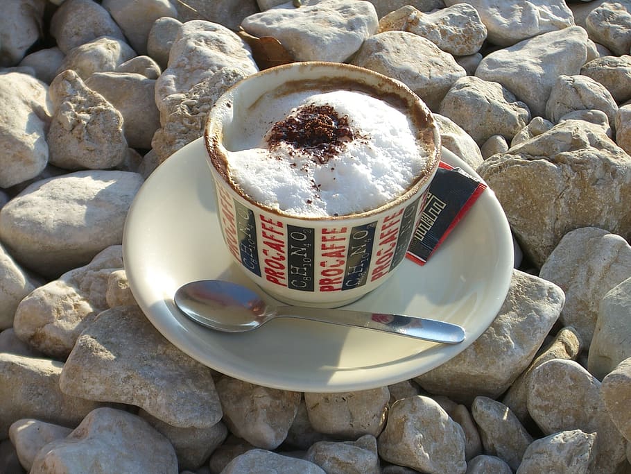 coffee, cup, coffee cup, cafe, cappuccino, milchschaum, drink HD wallpaper