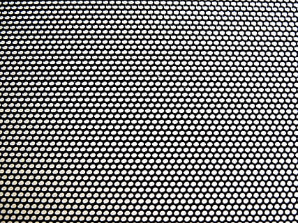 close-up photo of mesh screen, perforated sheet, pattern, black and white HD wallpaper