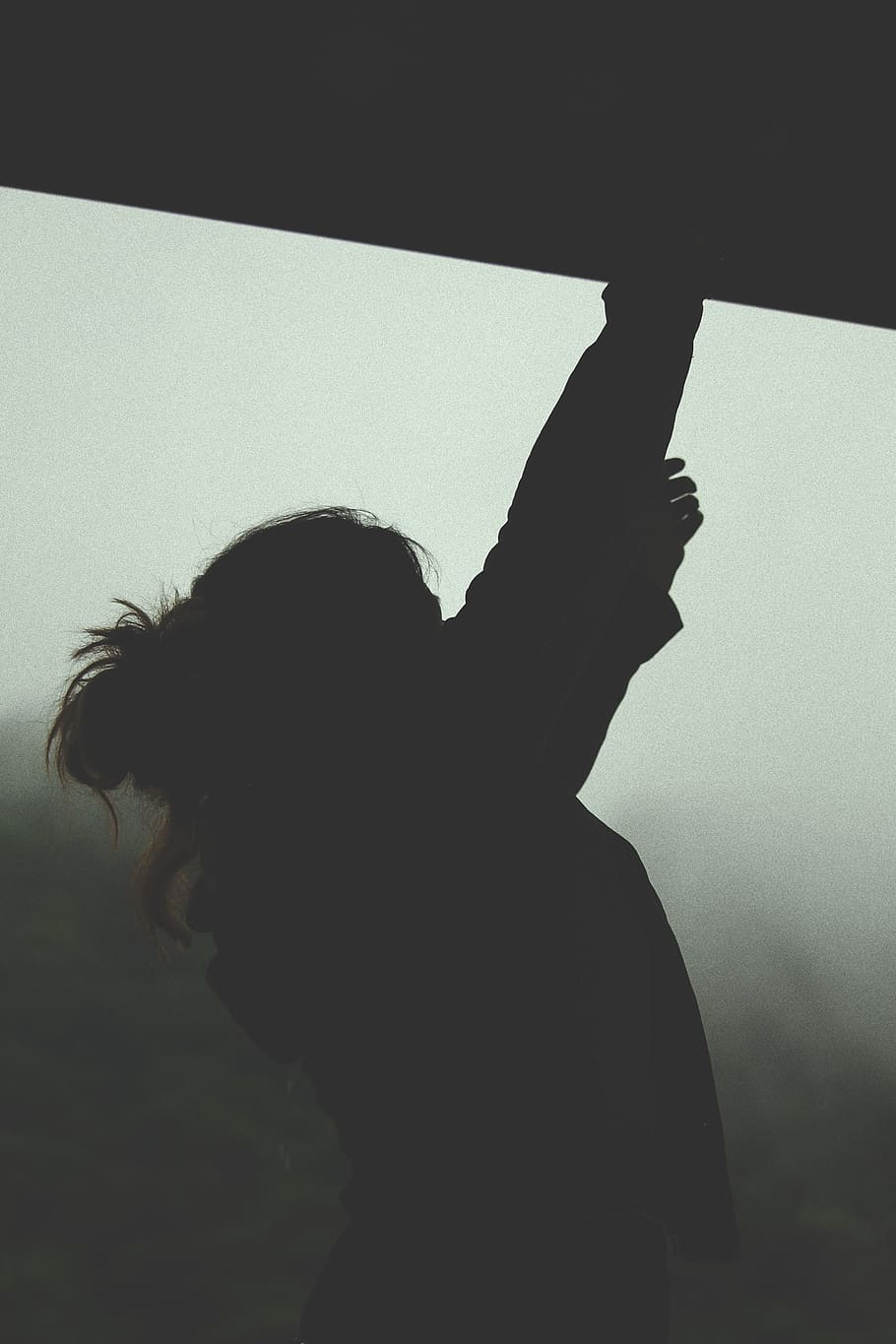 girl reaching silhouette