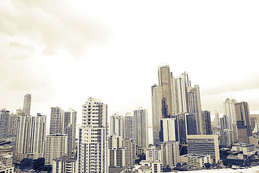 high rise buildings, panama, skyline, skyscraper, cityscape HD wallpaper