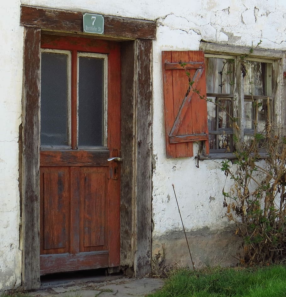 Door, Number, Seven, Window, Shutter, old, home, lapsed, nostalgia HD wallpaper