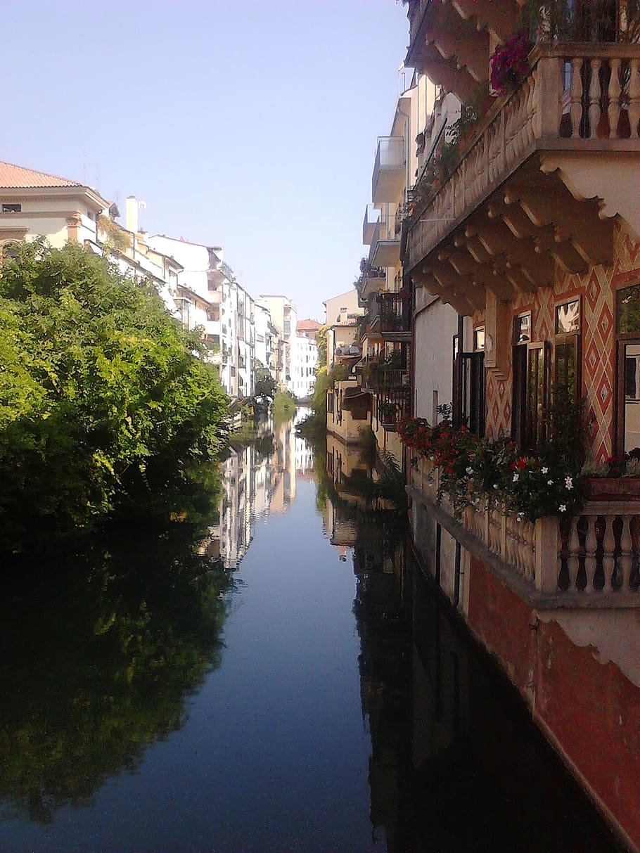 padova, italy, river, building exterior, architecture, built structure, HD wallpaper