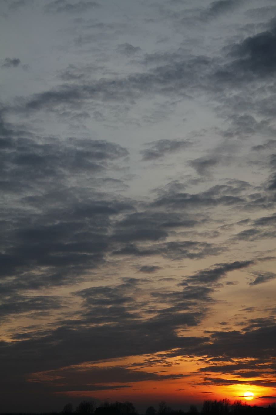 sunset, sky, clouds, burning sky, atmosphere, campaign, evening HD wallpaper