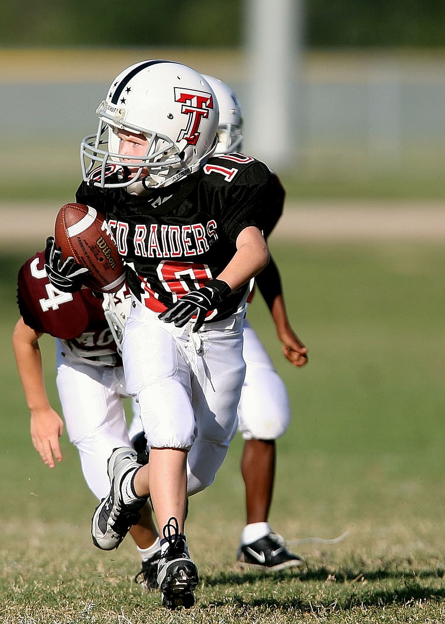 football, running back, action, ball carrier, youth league