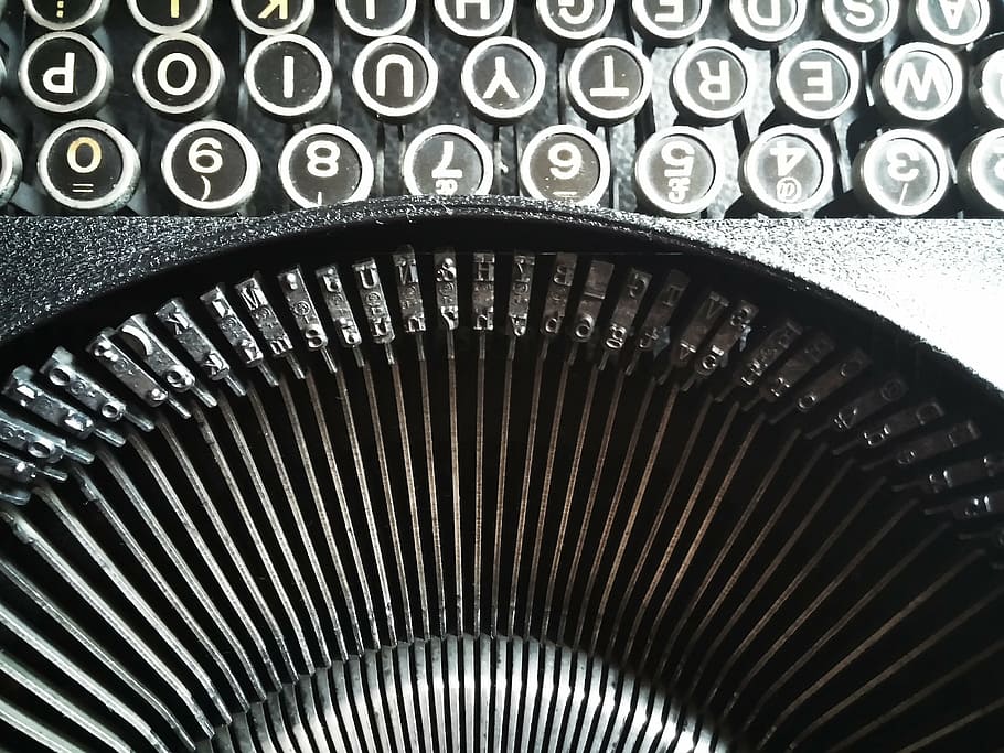 closeup photo of typewriter, font, writing, author, book, read, HD wallpaper