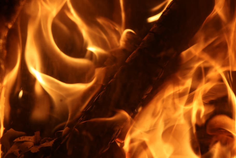 Fire, Background, Fireplace, Heat, Hot, embers, glow, flame HD wallpaper