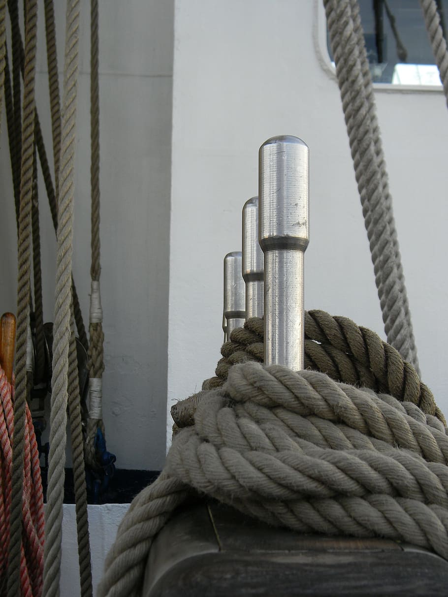 sailing ship, rigging, rope, no people, strength, close-up HD wallpaper