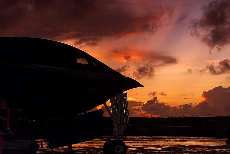 Plane, Aircraft, Jet, Sunset, Sky, clouds, silhouette, beautiful HD wallpaper