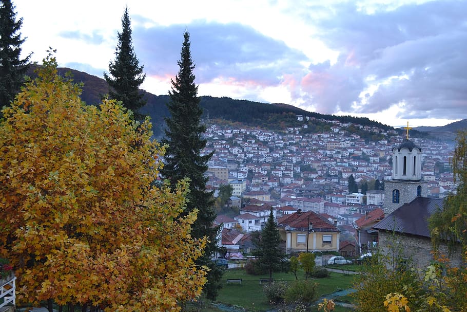 high, macedonia, city, tree, plant, building exterior, architecture HD wallpaper