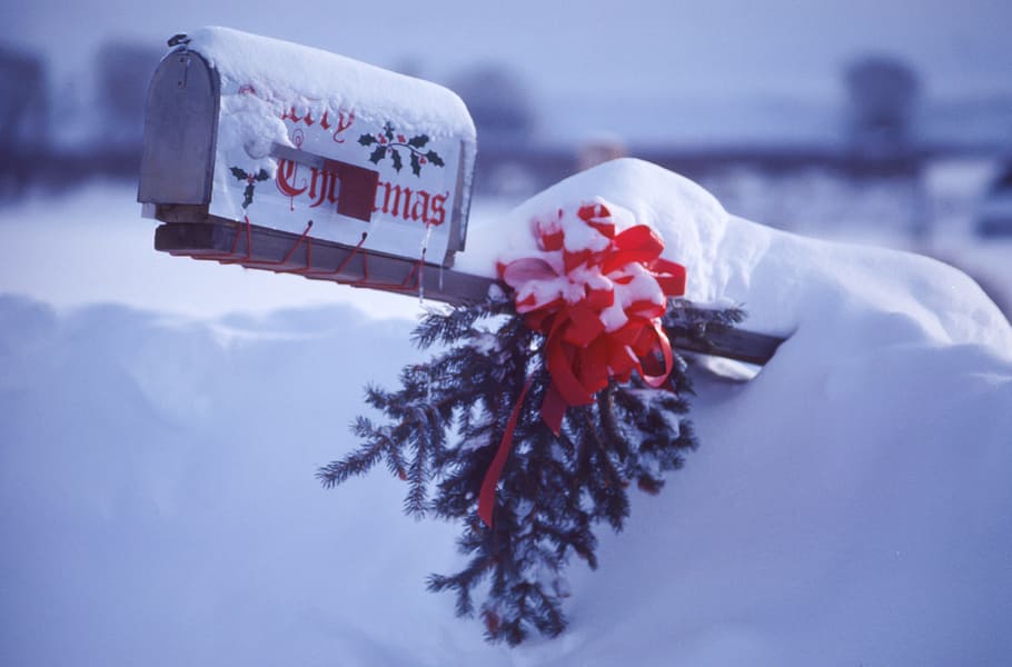 snow, winter, red, ribbon, blur, iceberg, cold, cold temperature HD wallpaper