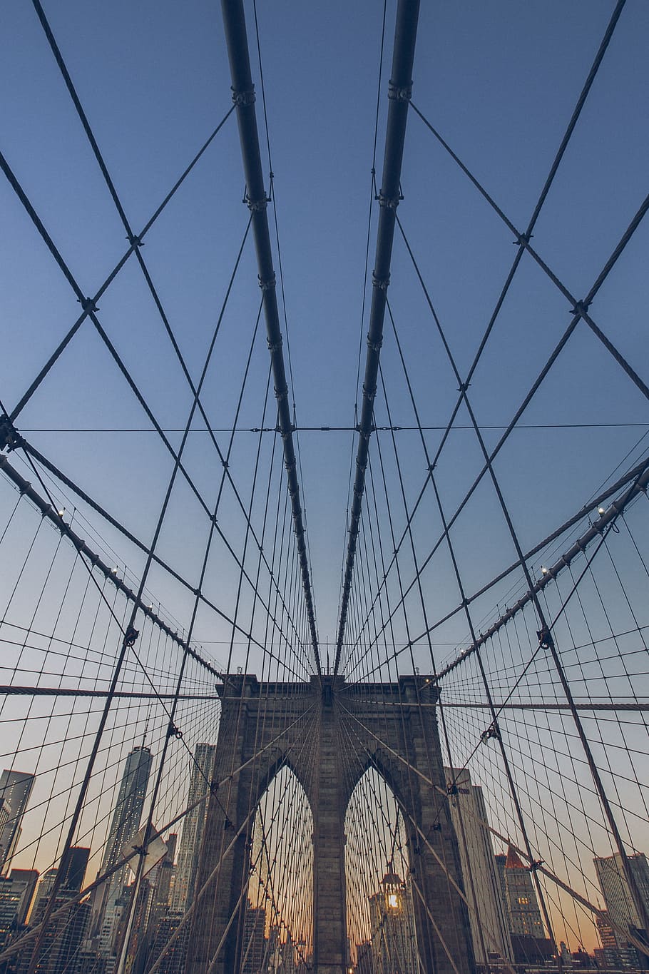 Brooklyn Bridge, New York, cable, architecture, new York City HD wallpaper