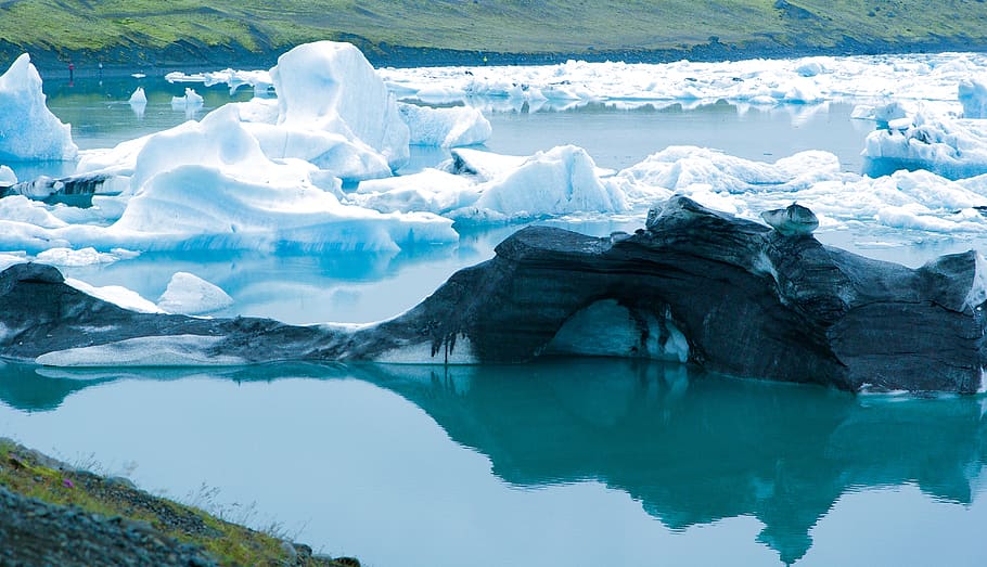 iceland, iceberg, glacier, water, cold temperature, winter HD wallpaper