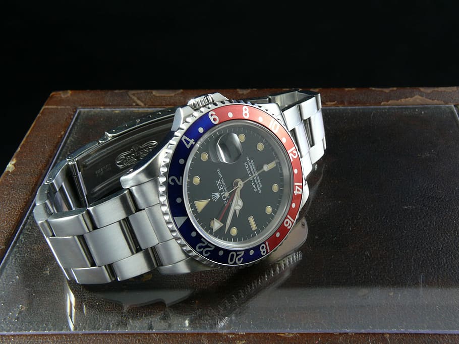 wrist watch, clock, automatic, gmt-master, rolex, time, number HD wallpaper
