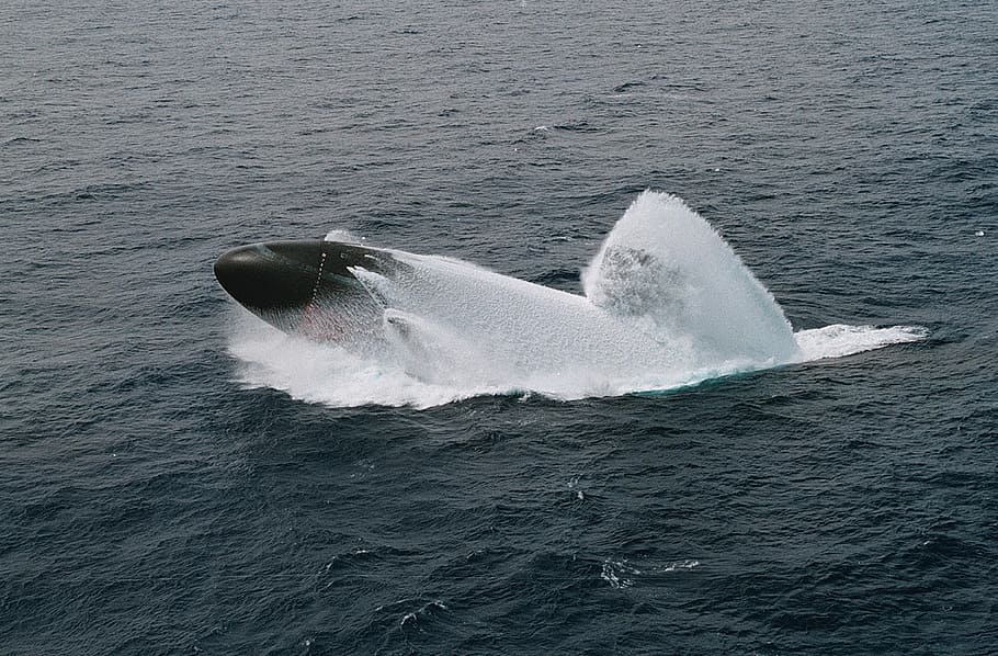 submarine, drill, surface, emergency, surfacing, water, practice HD wallpaper
