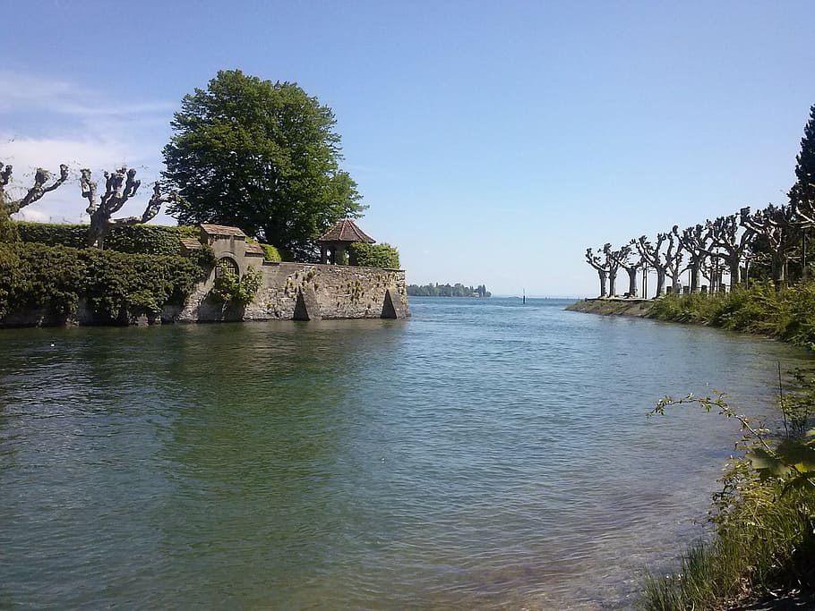 Constance, Lake, Lake Constance, Water, Castle, romance, tree HD wallpaper