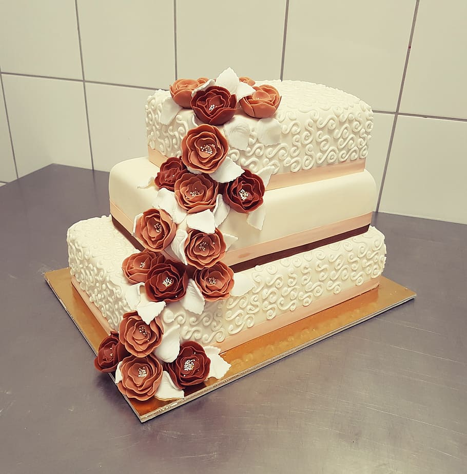 Wedding, Cake, Wedding Party, Sweets, sweet food, dessert, unhealthy eating HD wallpaper