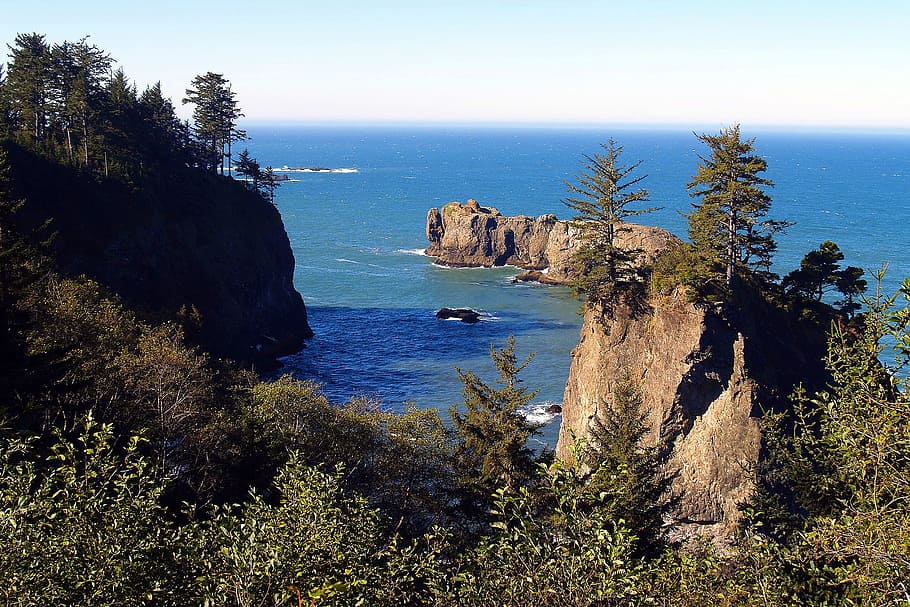 oregon, usa, coast, rocks, shoreline, pacific, scenery, nature HD wallpaper