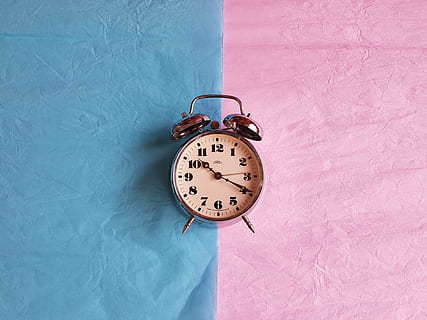 silver bell alarm clock, hour s, old, time, mood, antique, retro HD wallpaper