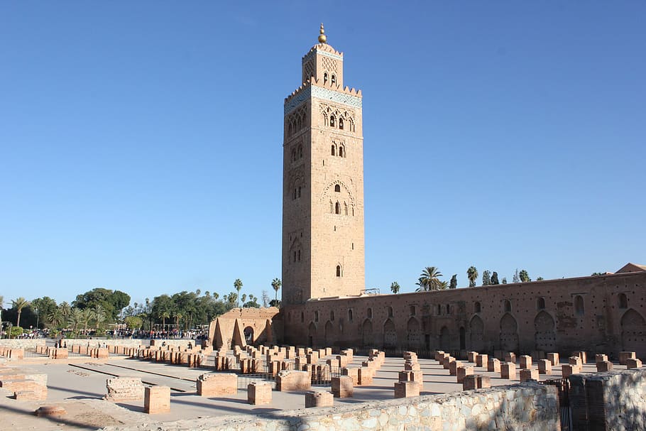 Marrakech, Plaza, koutobia, history, travel destinations, architecture HD wallpaper