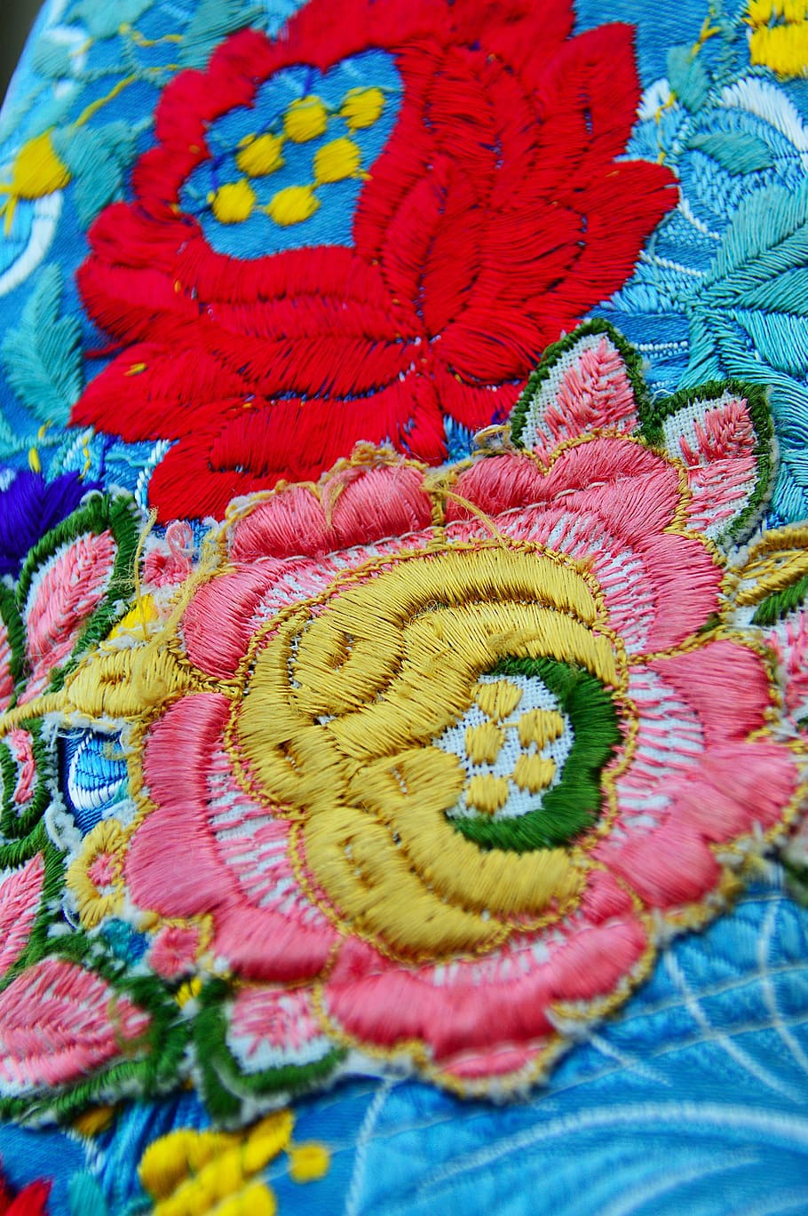 folk art, color, textile, old, design, traditional, ornament, HD wallpaper