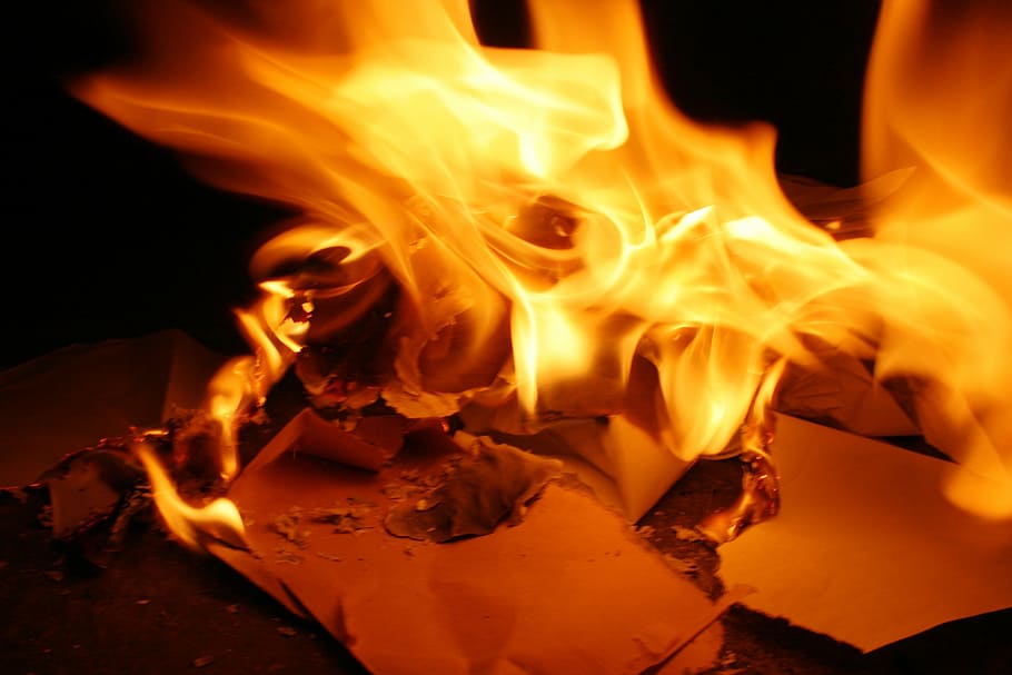 paper flame illustration, brave, broken, conflict, fire, hot HD wallpaper