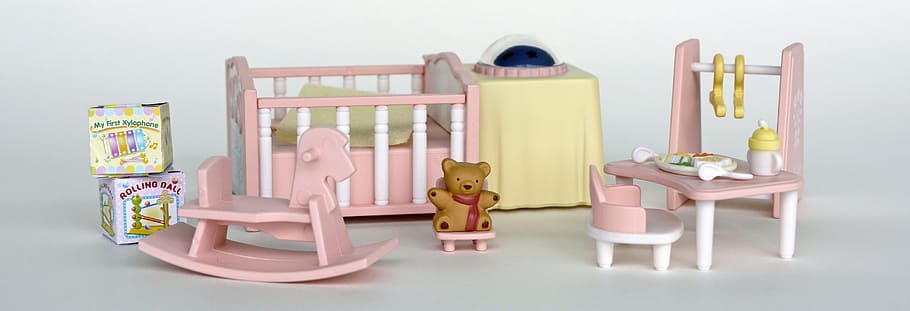 Hd Wallpaper Toddler S Baby Crib Set Doll Room Toys Rocking