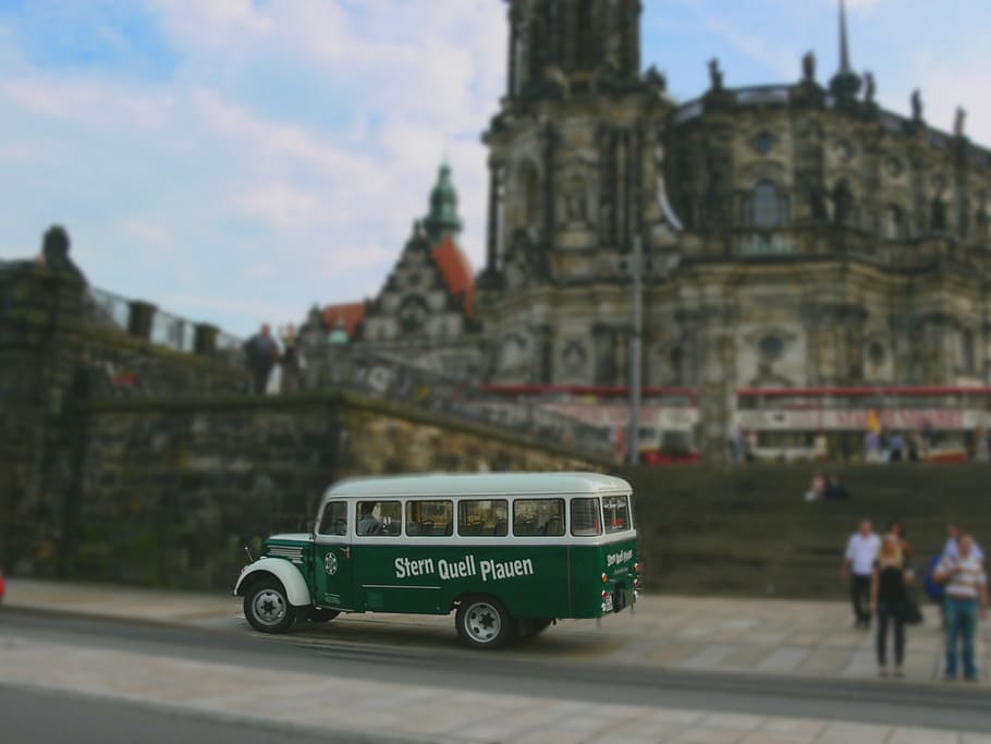 dresden, star source, beer, bus, architecture, built structure HD wallpaper