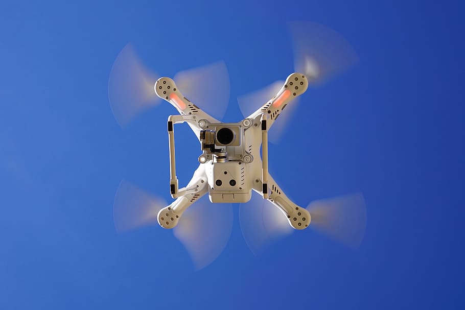 white flying quadcopter drone during daytime, phantom, dji HD wallpaper