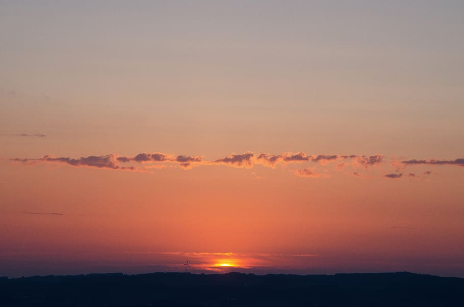 view of golden hour, sunset, sky, dusk, night, scenics - nature HD wallpaper