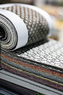 Album of design material samples, fabric, cloth, colour, newspaper HD wallpaper