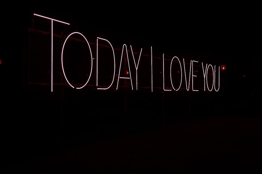 Today I Love You LED signage, Toady I Love You neon light signage HD wallpaper