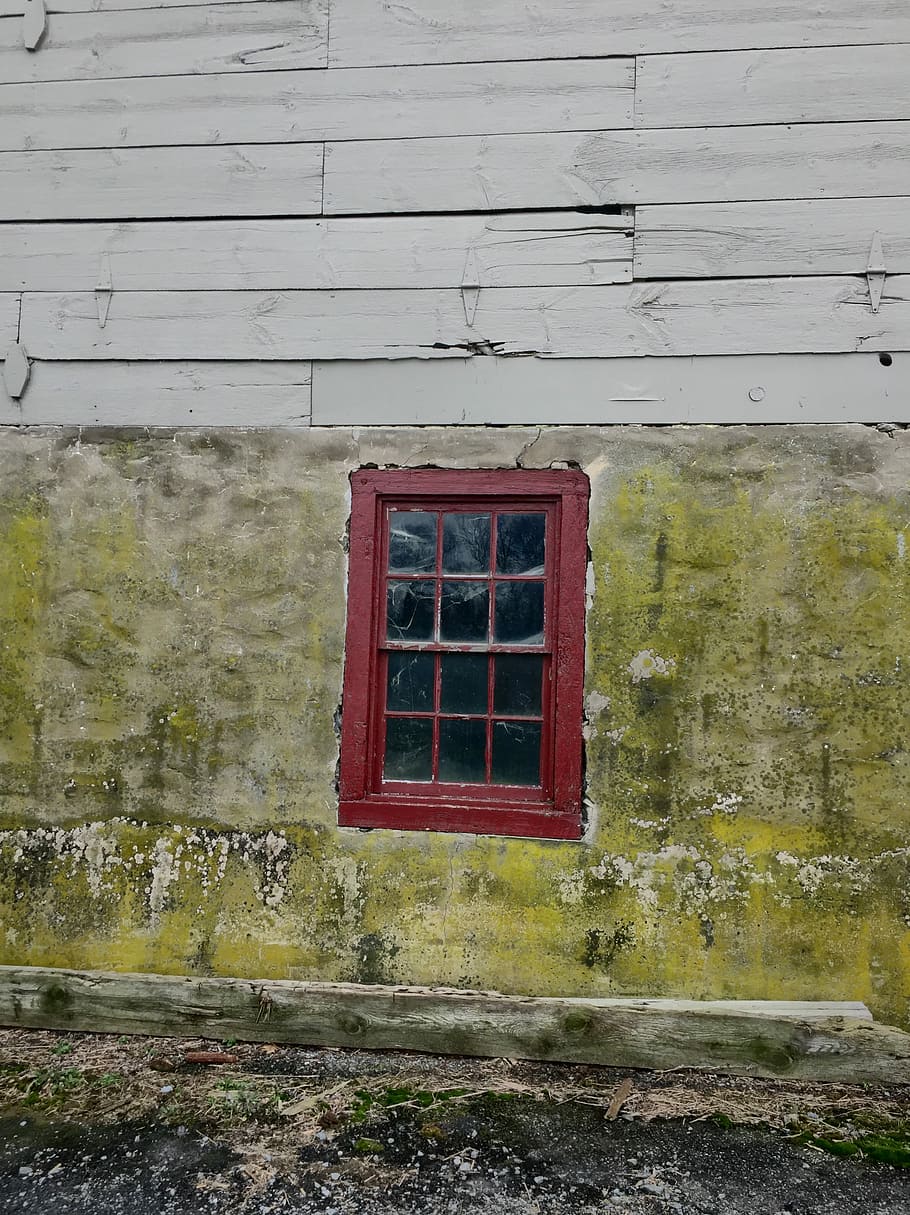 Barn, Rural, window, barn window, red window, texture, wall HD wallpaper