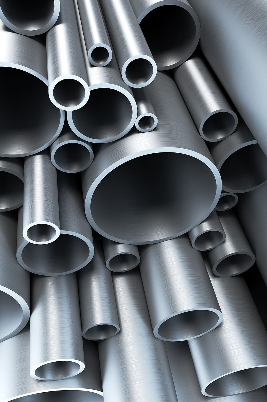 metal, texture, silver, pipe - tube, industry, large group of objects HD wallpaper