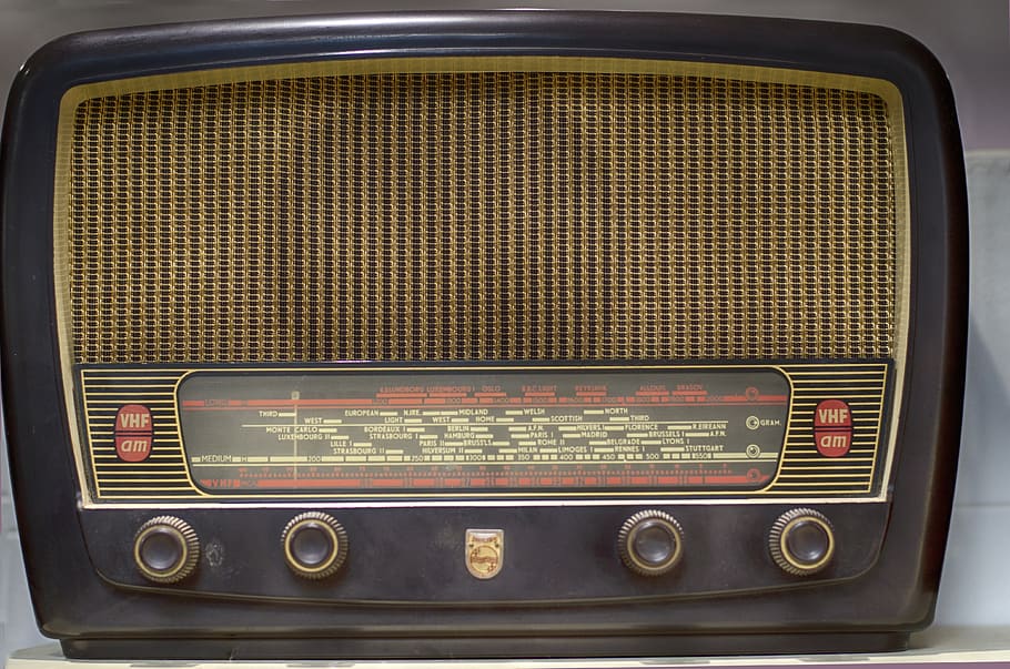 old, wireless, communication, vintage, radio, sound, technology