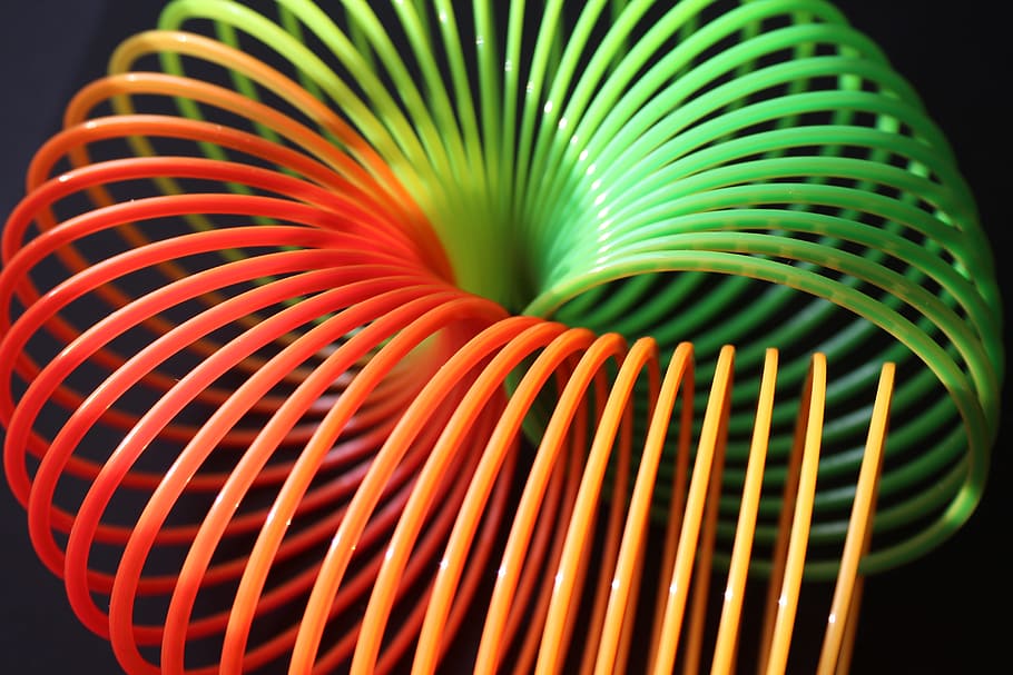 spring, toy, colorful, model, springs, fun, the background HD wallpaper