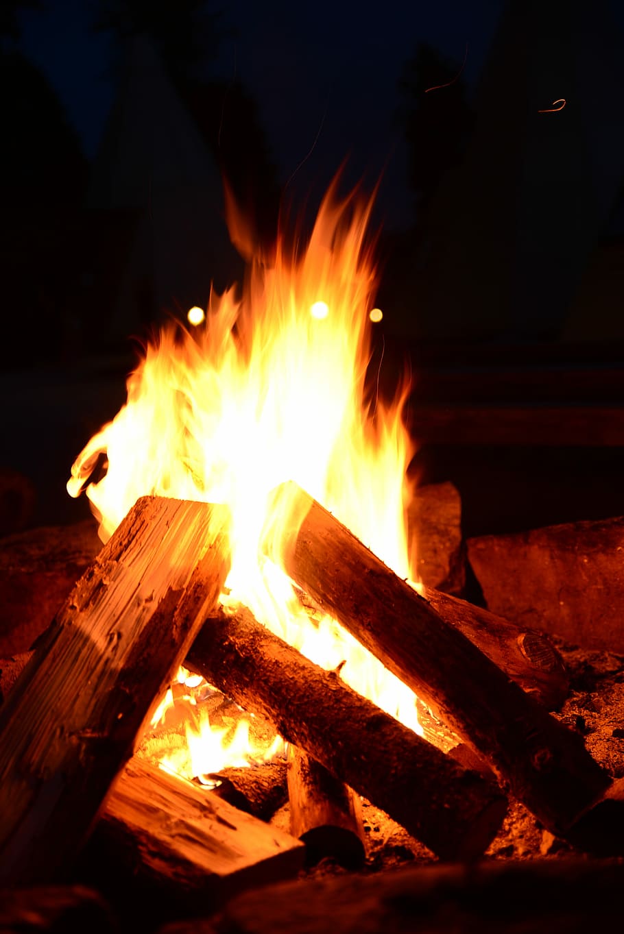 Fire, Logs, Firewood, Hot, Burn, Flame, heat - temperature HD wallpaper