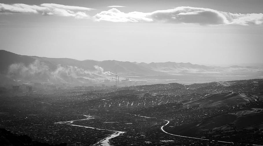 black, smoke, air, pollution, city, view, urban, cloud, pipes HD wallpaper