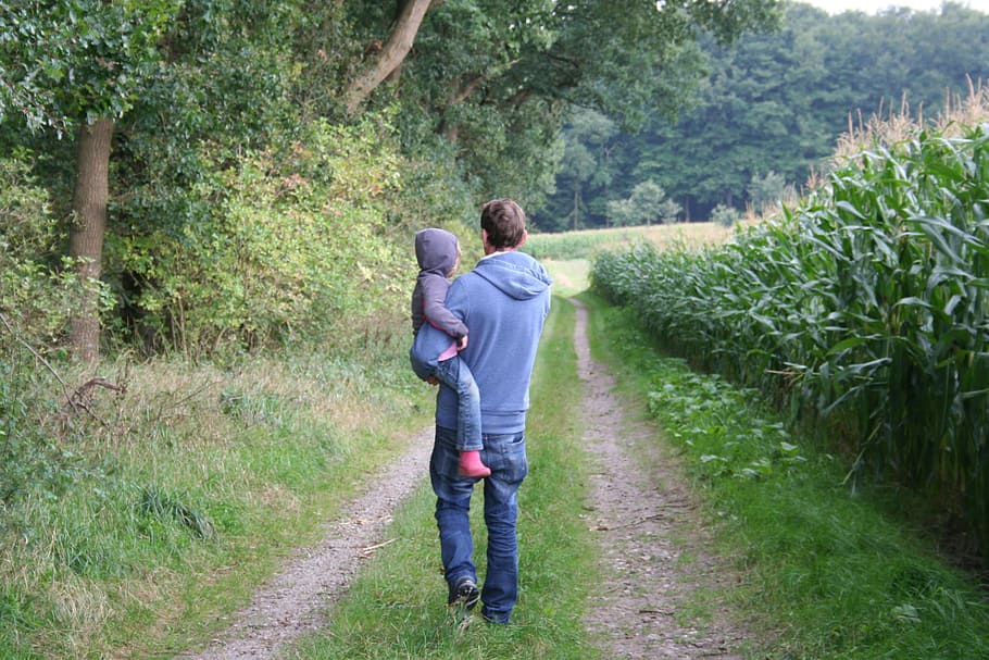 walk, father, away, run, hiking, human, leisure, community HD wallpaper