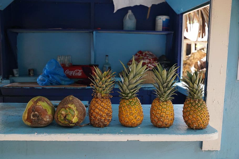 pineapple, bar, caribbean, freshness, food and drink, healthy eating HD wallpaper