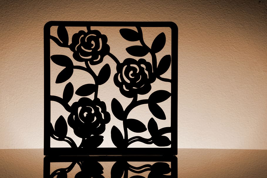 flowers, ornament, light, shadow, light and shadow, light streaks HD wallpaper