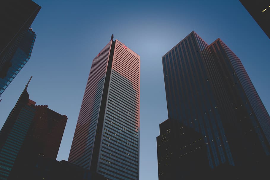 architecture, building, infrastructure, skyscraper, blue, city HD wallpaper