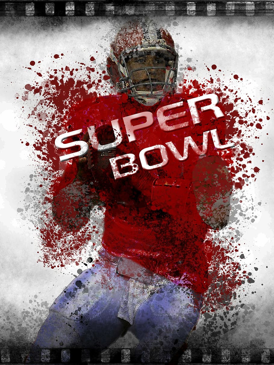 Super Bowl NFL illustration, football player, man, human, sport