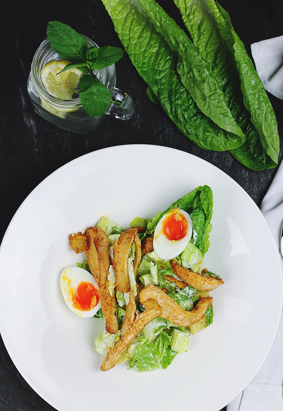 vegetable and boiled egg on plate, closeup, photo, cooked, veggie HD wallpaper