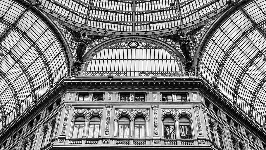 photography of gray interior building, naples, opera, italy HD wallpaper