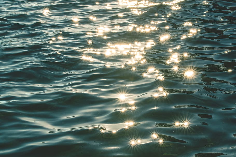 Full Frame Shot of Sea Water, dark, dawn, glare, graphic, light HD wallpaper