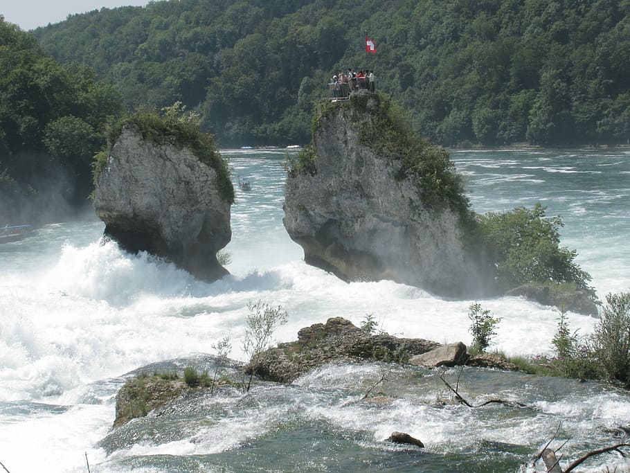 rhine, rhine falls, schaffhausen, water, river, rapids, scenics - nature, HD wallpaper