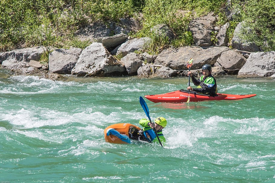 white water, river, canoeing, boot, sport, water sports, flow HD wallpaper