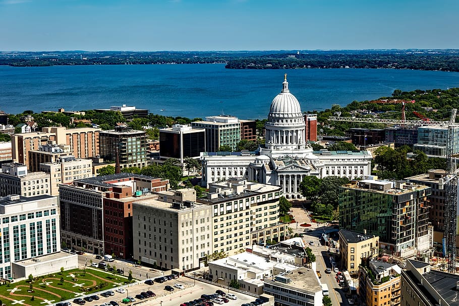 HD wallpaper: madison, wisconsin, city, urban, buildings, downtown