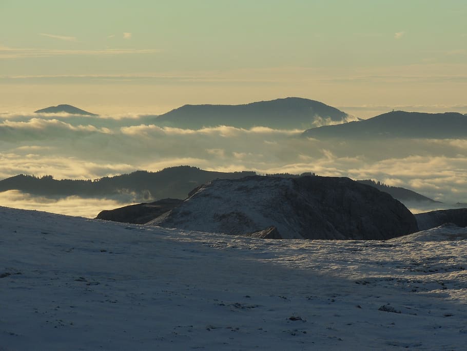 morning sun, mountains, clouds, scenics - nature, sky, beauty in nature HD wallpaper